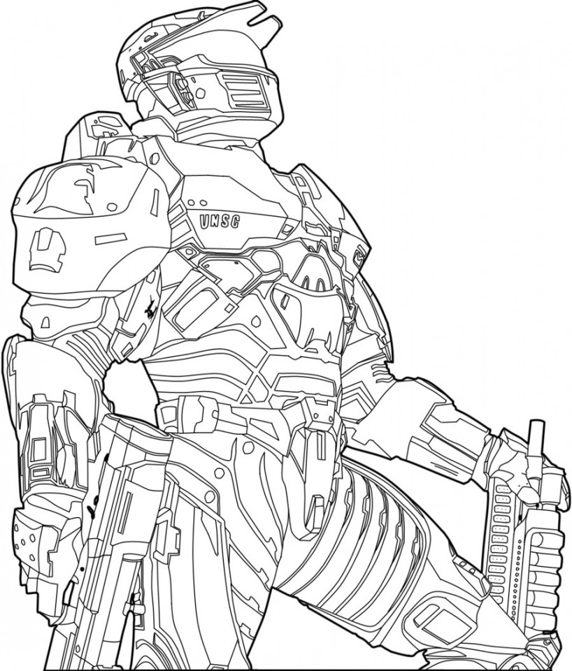 Halo Master Chief Coloring Sheets For Kids
 Get This Halo Coloring Pages Superhero Printables 7am2l
