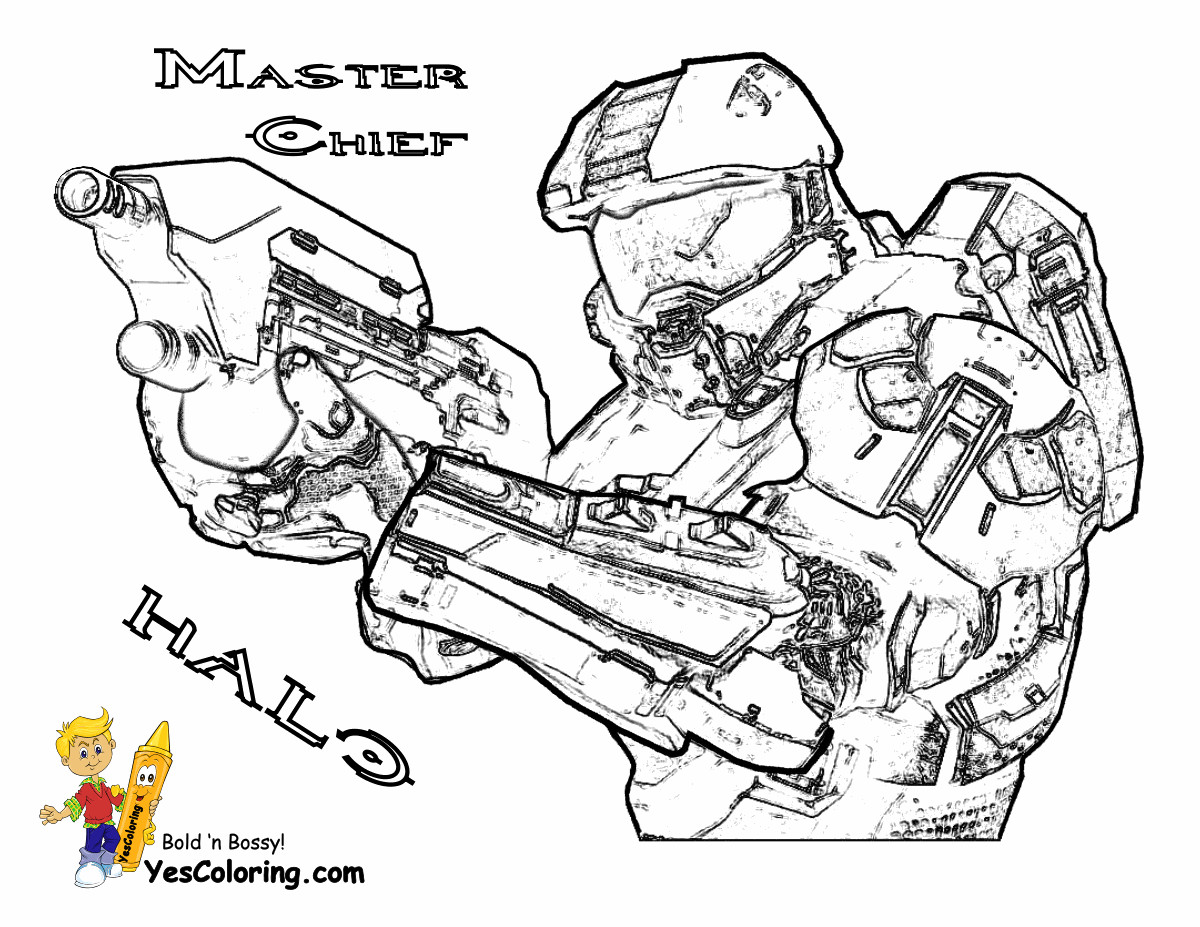 Halo Master Chief Coloring Sheets For Kids
 Halo Color Pages Coloring Home