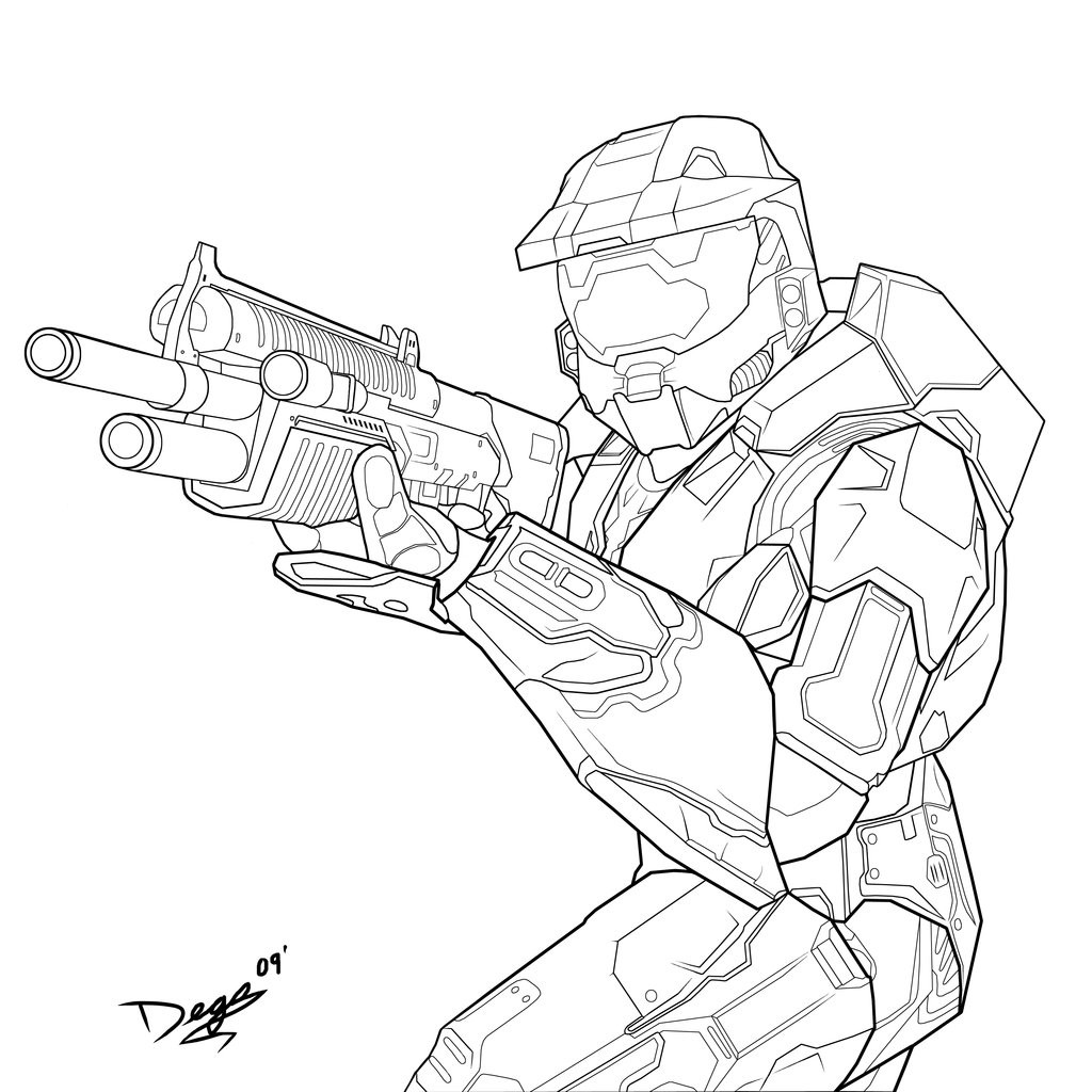 Halo Master Chief Coloring Sheets For Kids
 Halo Masterchief Charity 1 by TheUmbris on DeviantArt