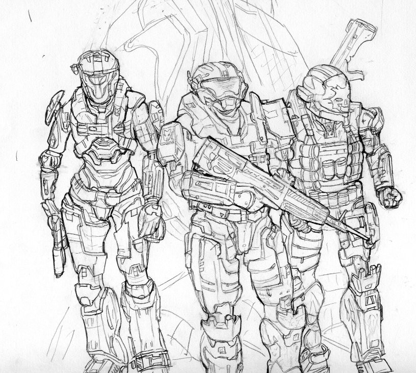 Halo Master Chief Coloring Sheets For Kids
 Free Printable Halo Coloring Pages For Kids