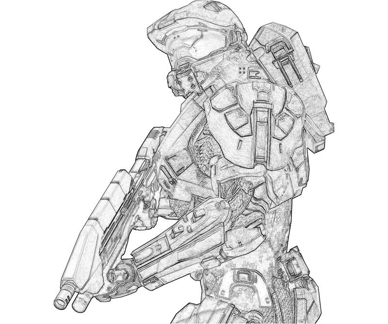 Halo Master Chief Coloring Sheets For Kids halo 3 coloring pages. 