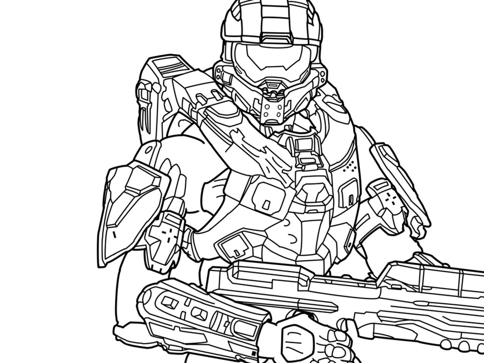 Halo Master Chief Coloring Sheets For Kids
 Halo 3 Coloring Pages Master Chief Coloring Pages
