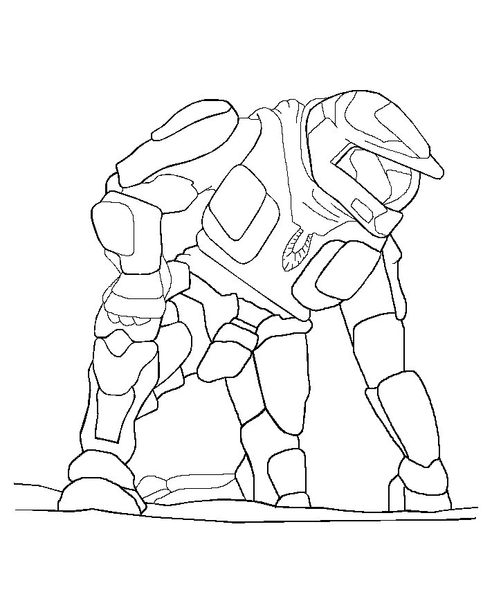 Halo Master Chief Coloring Sheets For Kids
 Master Chief Halo Free Coloring Pages