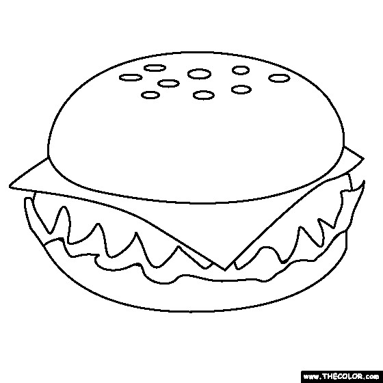 Hamburger Coloring Pages
 Drawn hamburger coloring Pencil and in color drawn