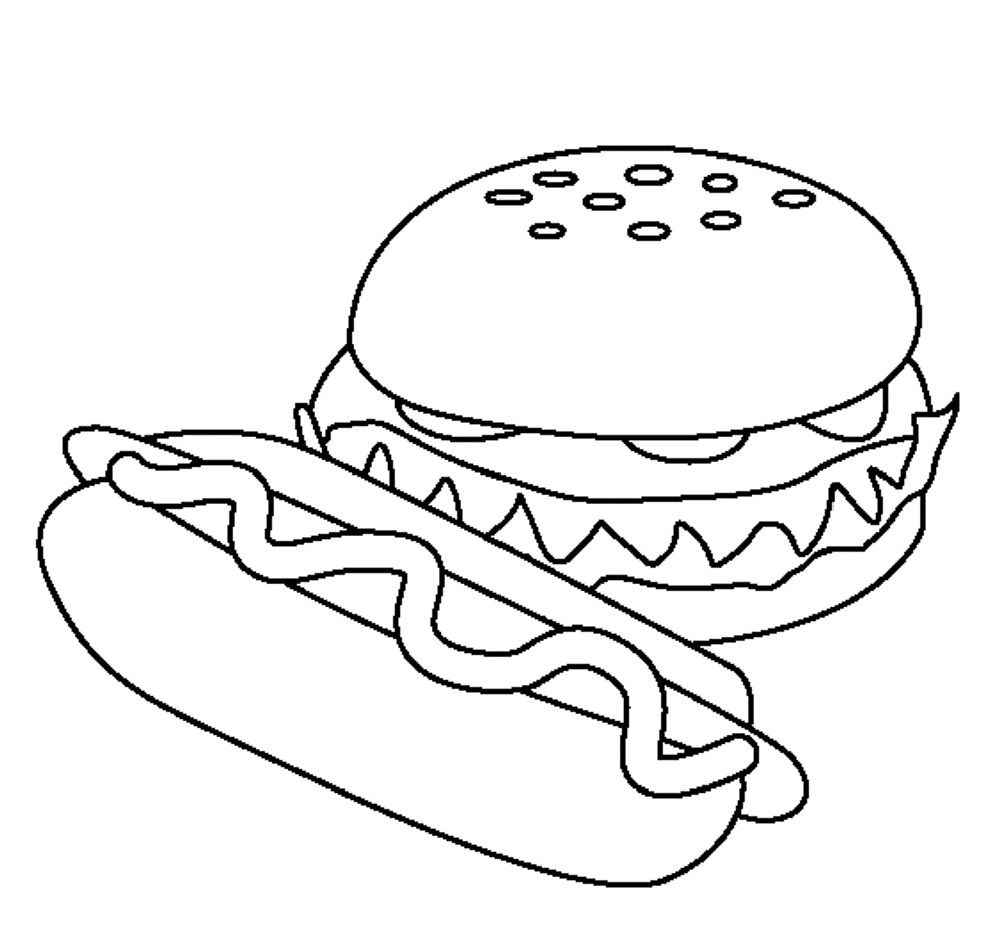 Hamburger Coloring Pages
 Hamburger Coloring Page Coloring Home