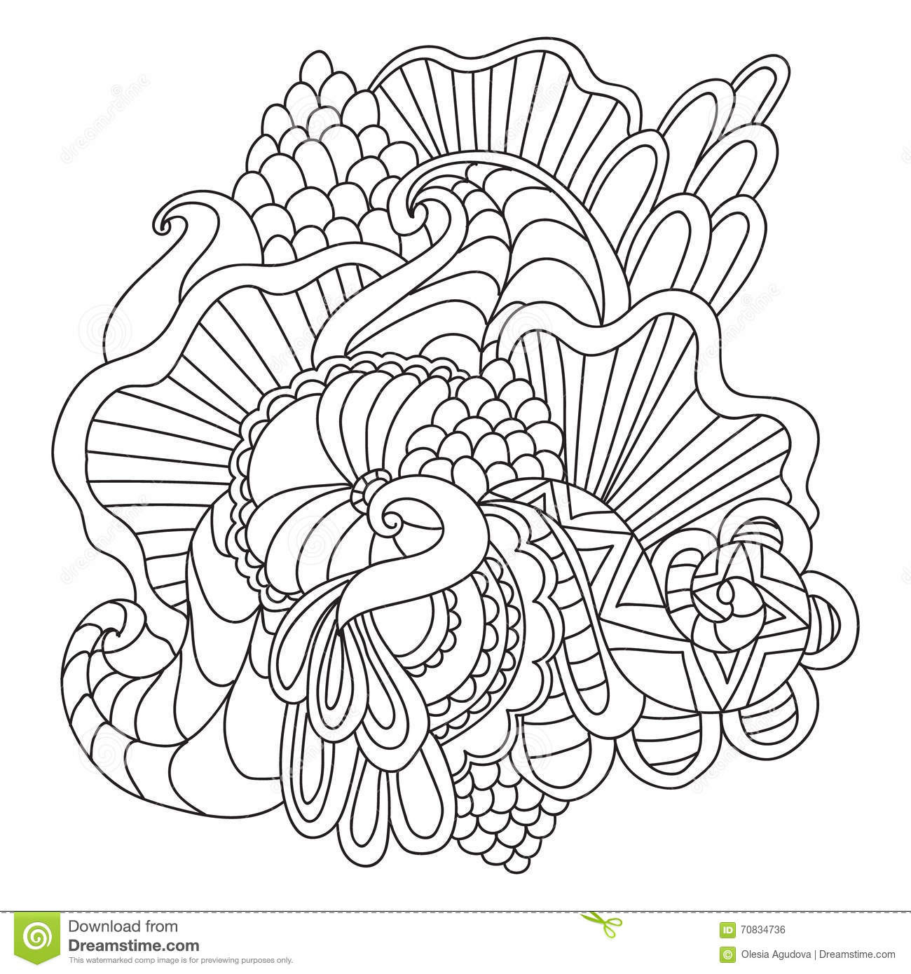 Hand Drawn Coloring Pages
 Coloring Pages For Adults Decorative Hand Drawn Doodle