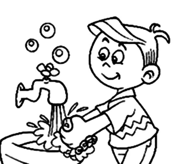 Handwashing Coloring Pages
 Hand Washing For Kids Coloring Pages Coloring Home