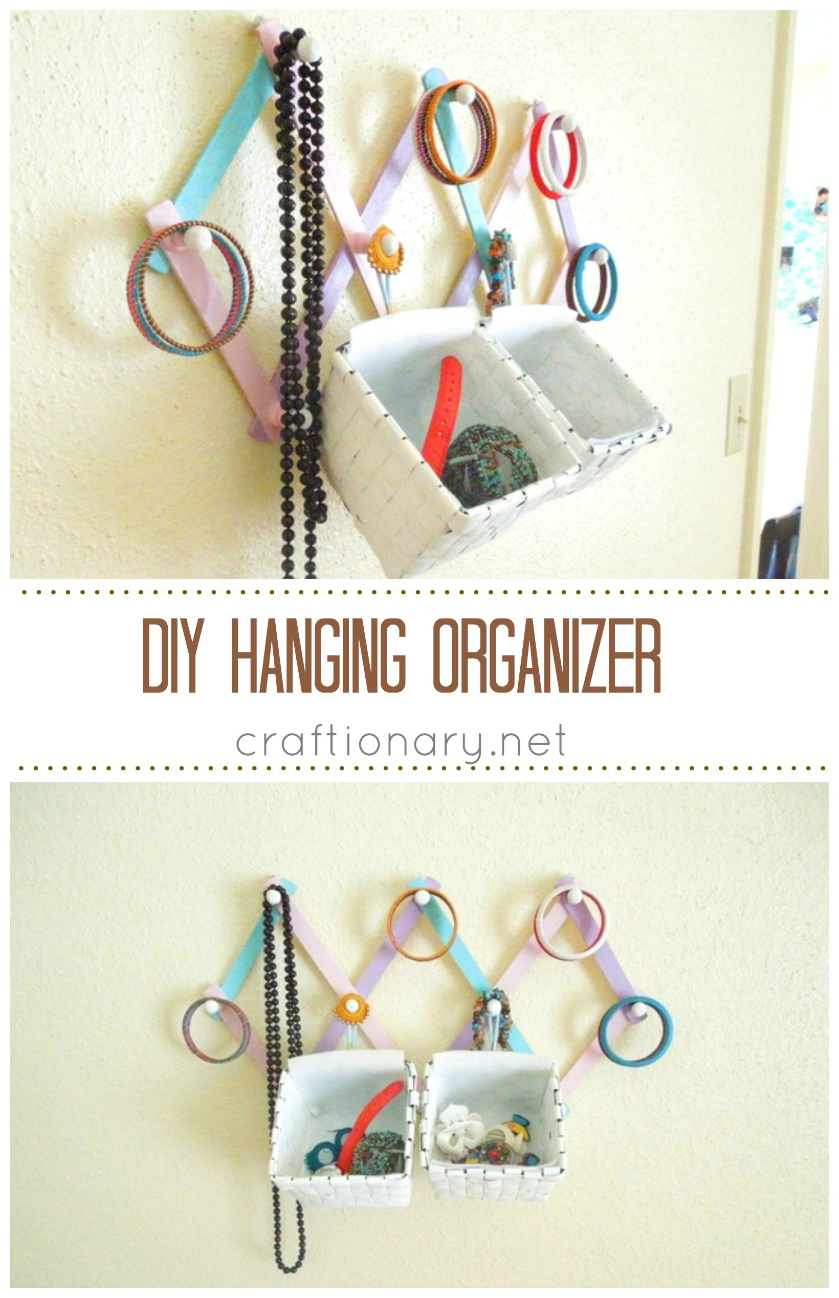 Hanging Jewelry Organizer DIY
 Craftionary