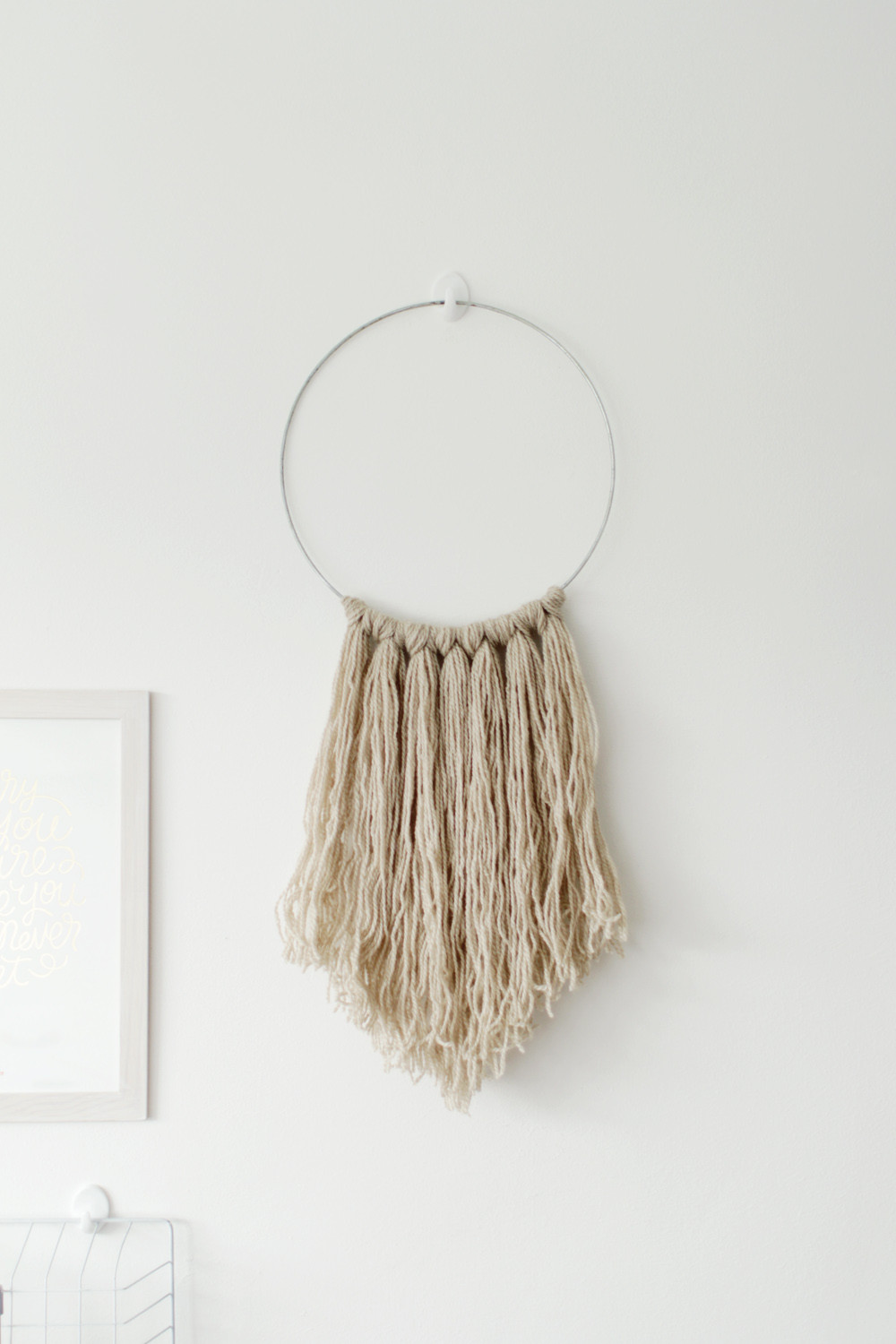 Best ideas about Hanging Wall Art
. Save or Pin Easy DIY Yarn Fringe Wall Hanging Now.