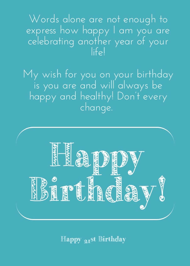 Best ideas about Happy 21st Birthday Quotes
. Save or Pin 21st Birthday Quotes – Funny 21 Birthday Wishes and Sayings Now.