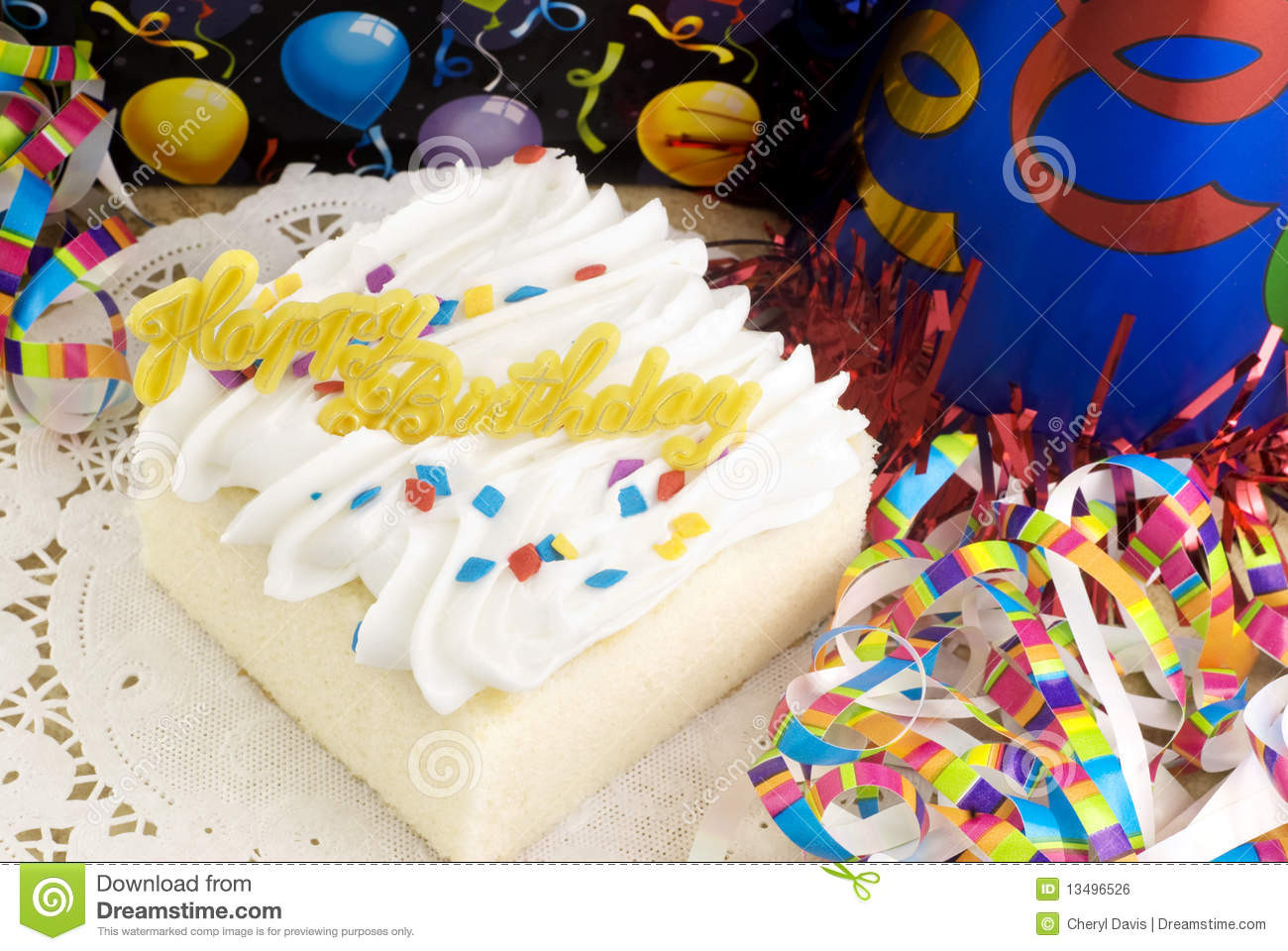 Happy Birthday Cake Decorations
 Happy Birthday Cake With Decorations Stock Image