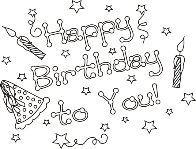 Happy Birthday Coloring Pages For Teens
 Happy Birthday Coloring Pages