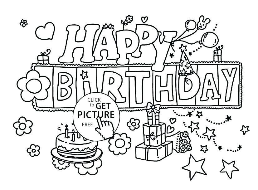 Happy Birthday Coloring Pages For Teens
 Happy Birthday Card Printable Coloring Pages To Print