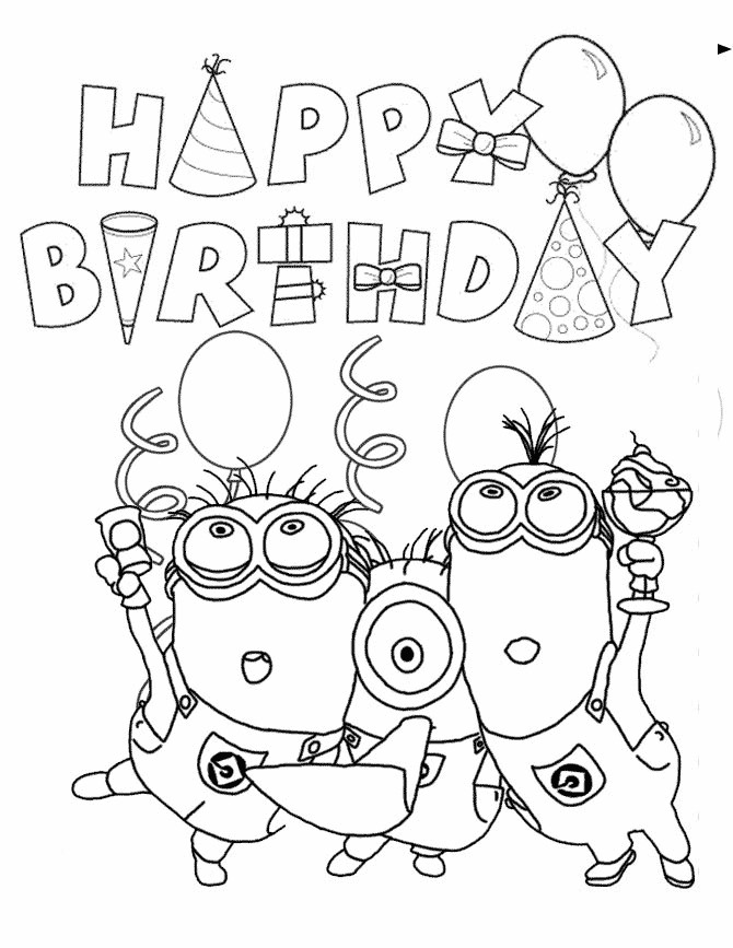 Happy Birthday Coloring Pages For Teens
 Happy Birthday Coloring Pages 2019 Dr Odd