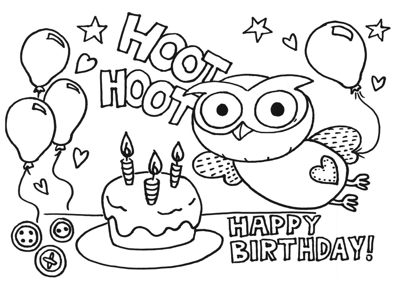 Happy Birthday Coloring Pages For Teens
 happy birthday coloring pages for kids
