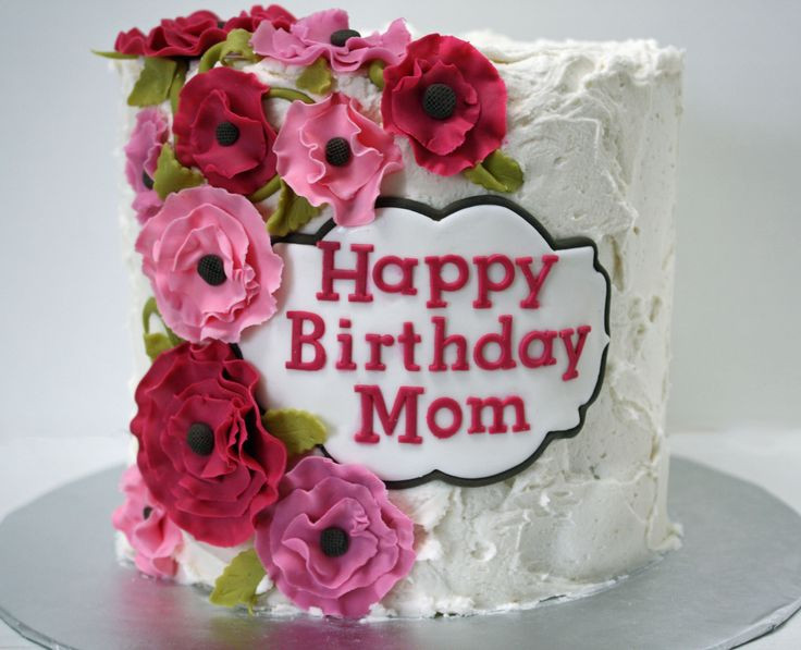 Best ideas about Happy Birthday Mommy Cake
. Save or Pin Happy Birthday Mom cake with pink flowers Frosted Bake Now.
