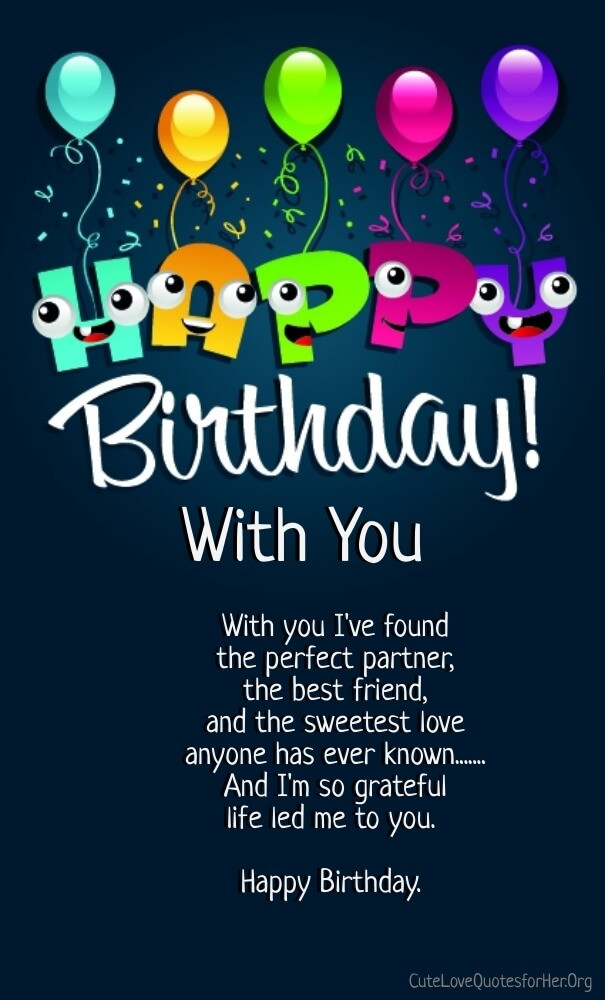 Happy Birthday Quotes For Her
 12 Happy Birthday Love Poems for Her & Him with