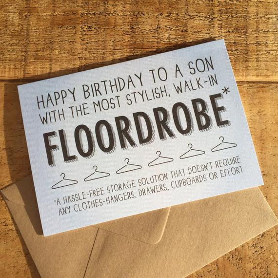 Best ideas about Happy Birthday Son Funny
. Save or Pin Happy Birthday Son Card Son Card Card for Teenager Son Now.