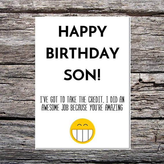 Best ideas about Happy Birthday Son Funny
. Save or Pin son birthday card funny son birthday card funny happy Now.