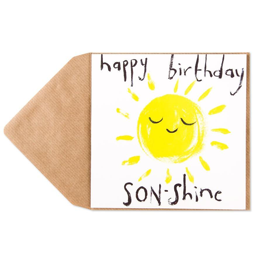 Best ideas about Happy Birthday Son Funny
. Save or Pin Son Shine Birthday Card For Son Now.