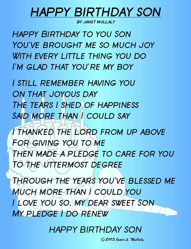 Happy Birthday Son Quotes
 Happy Birthday Son Quotes QuotesGram