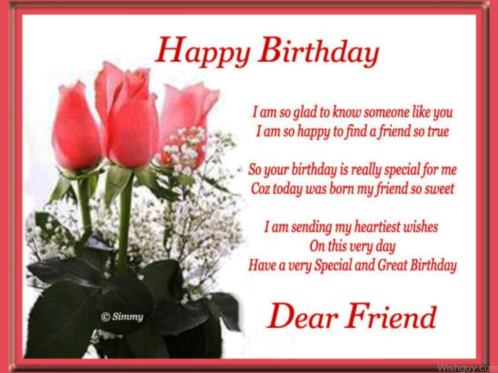Happy Birthday Wishes To A Friend
 Birthday Wishes For Friend Wishes Greetings