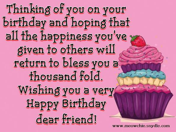 Happy Birthday Wishes To A Friend
 Happy Birthday Quotes And Messages QuotesGram