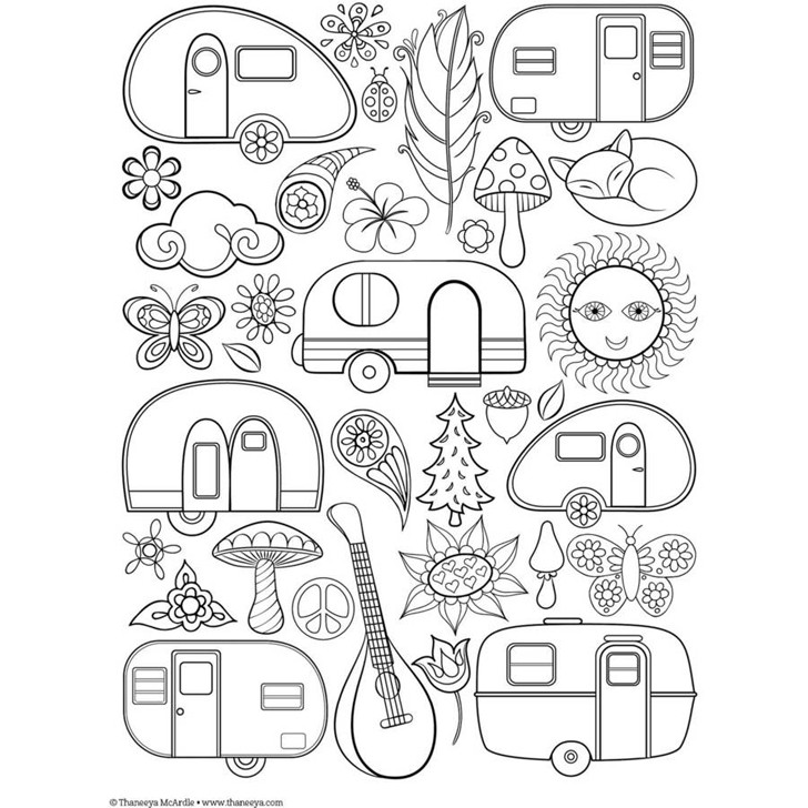 Happy Campers Coloring Book
 Happy Campers Coloring Book by Thaneeya McArdle