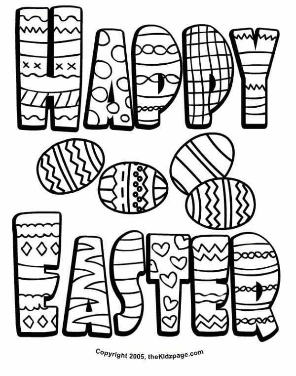 Happy Easter Coloring Pages
 Dibujos para imprimir y colorear de Happy Easter