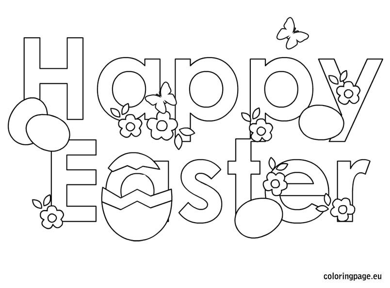 Happy Easter Coloring Pages
 Happy Easter Coloring Pages