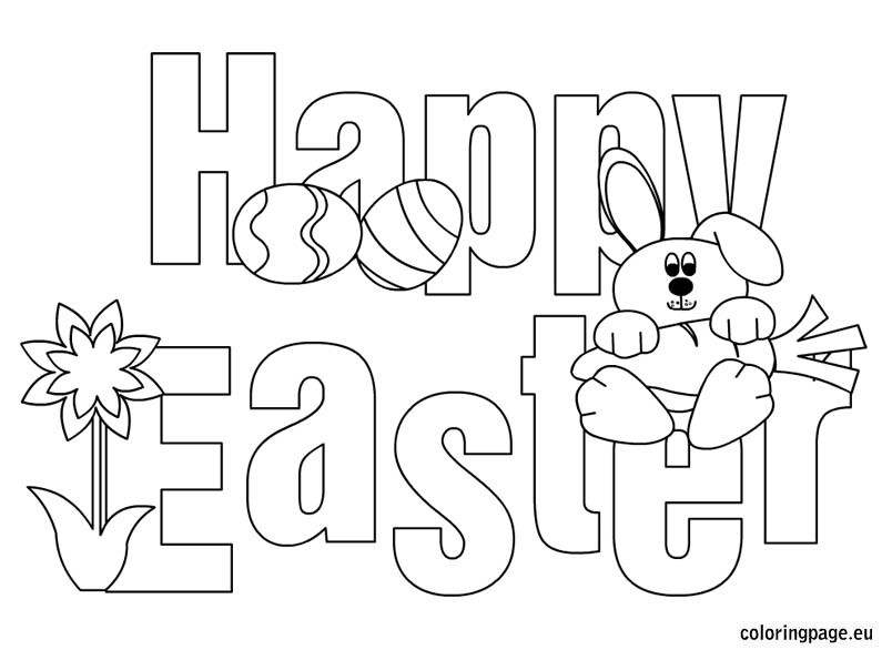 Happy Easter Coloring Pages
 Free Easter Coloring Pages