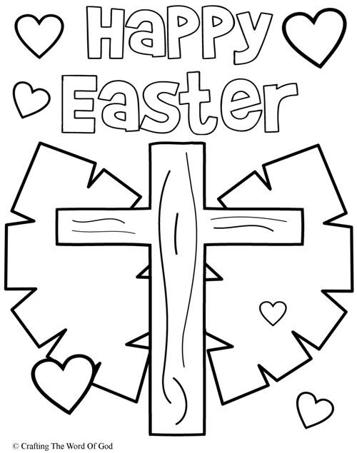 Happy Easter Coloring Pages
 Happy Easter 3 Coloring Page Crafting The Word God
