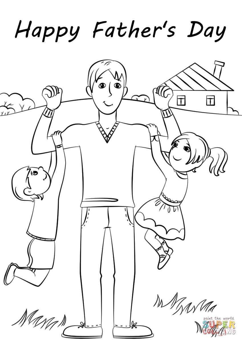 Happy Fathers Day Coloring Pages Printable
 Happy Father s Day coloring page