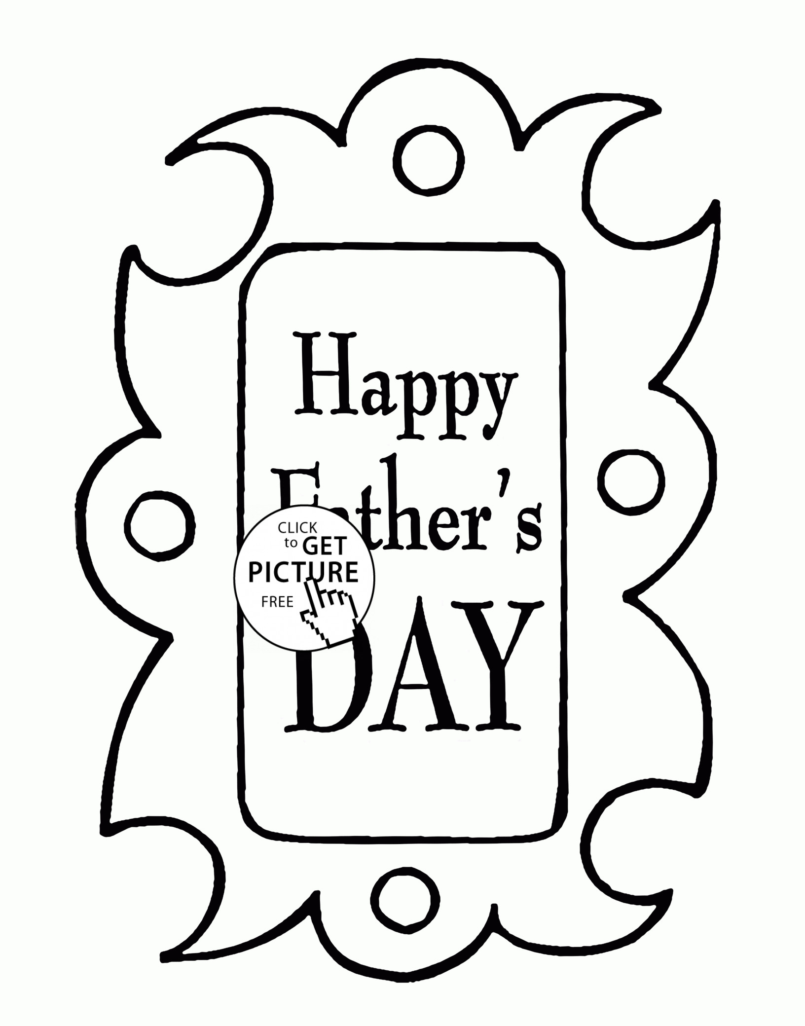 Happy Fathers Day Coloring Pages Printable
 Happy Father s Day coloring page for kids holidays