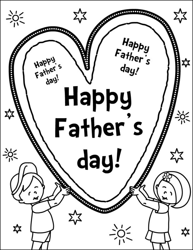 Happy Fathers Day Coloring Pages Printable
 Free Printable Happy Fathers Day Coloring Pages