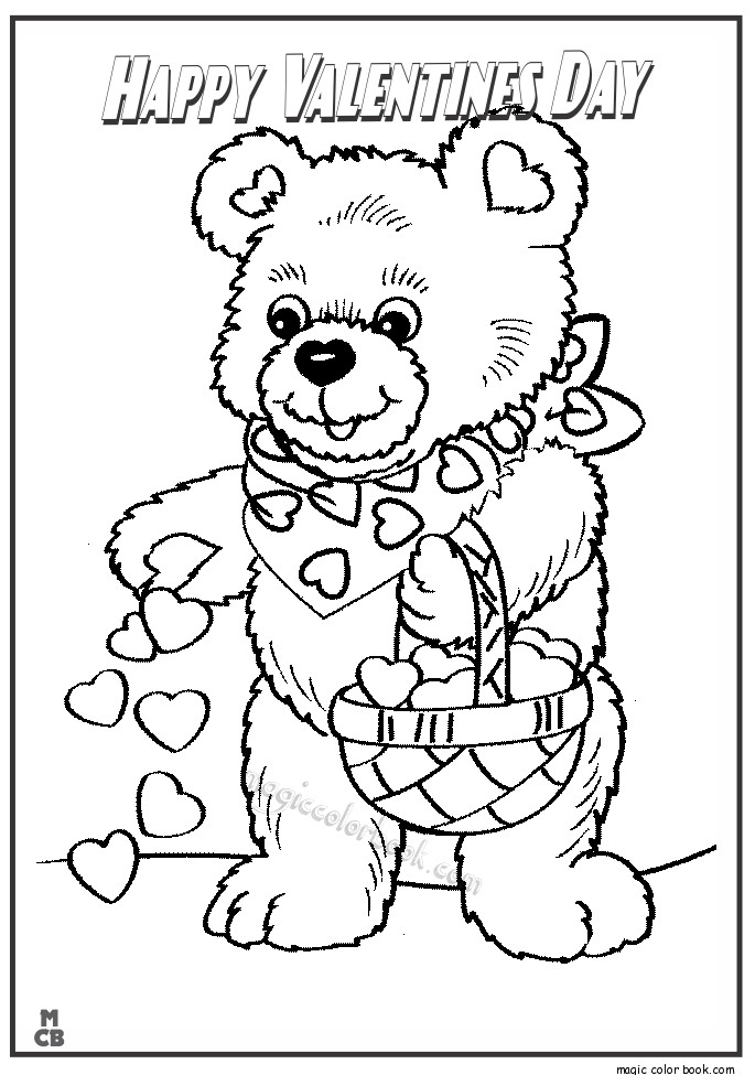 Happy Valentines Day Coloring Pages
 Happy Valentines Day Coloring Pages Printable Games Sketch