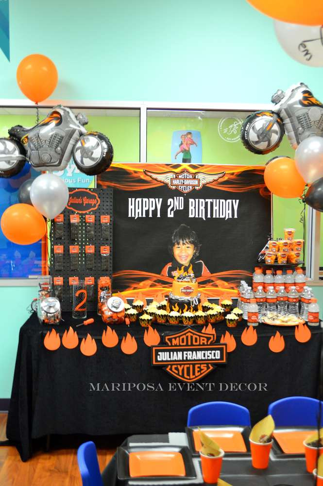 Best ideas about Harley Davidson Birthday Decorations
. Save or Pin Harley Davidson Motorcycle Party Birthday Party Ideas Now.