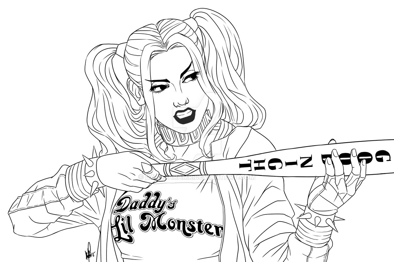Harley Quinn Coloring Sheets For Girls
 Coloring Pages Harley Quinn Free