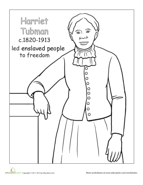 Harriet Tubman Free Coloring Sheets
 Harriet Tubman Coloring Page Coloring Home