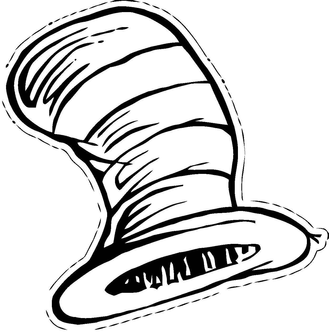 Hats Coloring Pages
 Dr Seuss Clip Art Black And White