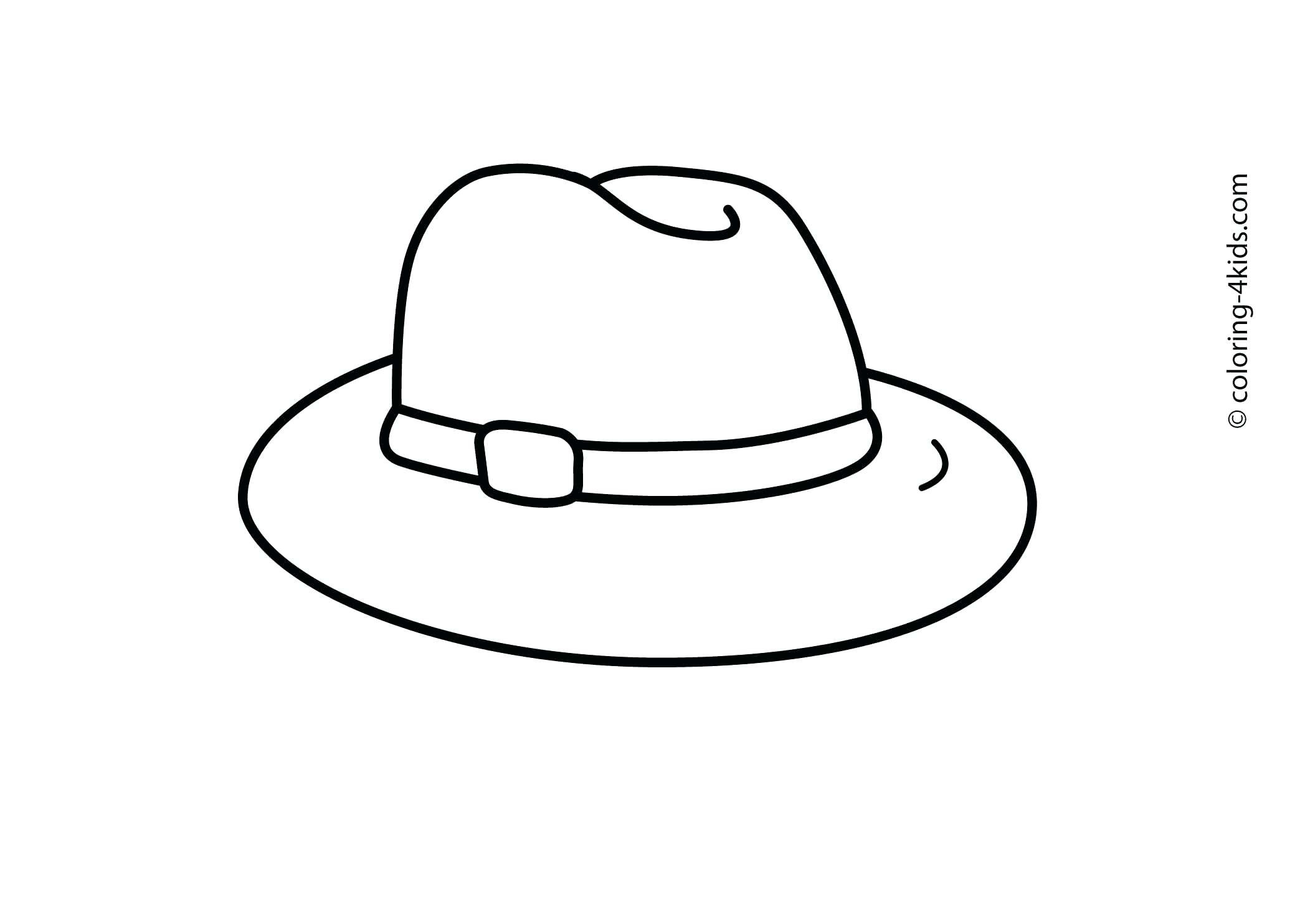 Hats Coloring Pages
 Sun Hat Template