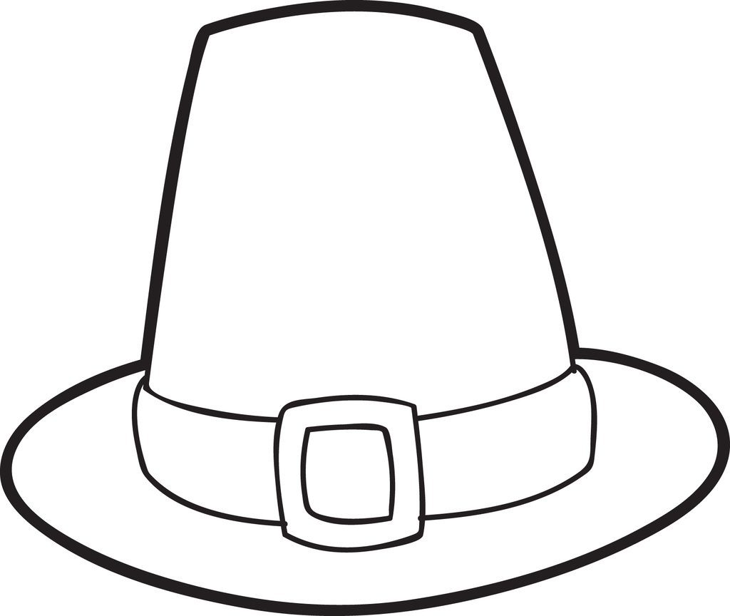 Hats Coloring Pages
 FREE Printable Pilgrim Hat Coloring Page For Kids