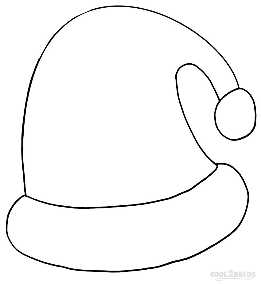 Hats Coloring Pages
 Printable Santa Hat Coloring Pages For Kids