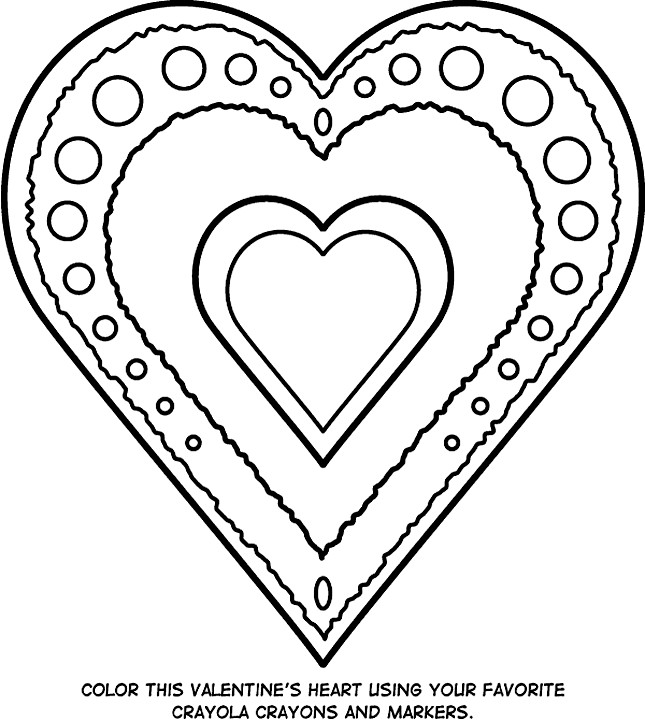 Heart Coloring Books
 Valentine s Heart Coloring Page