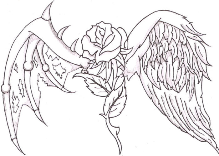Heart With Roses Coloring Pages For Teens
 Cool Heart With Wings Coloring Pages – Color Bros