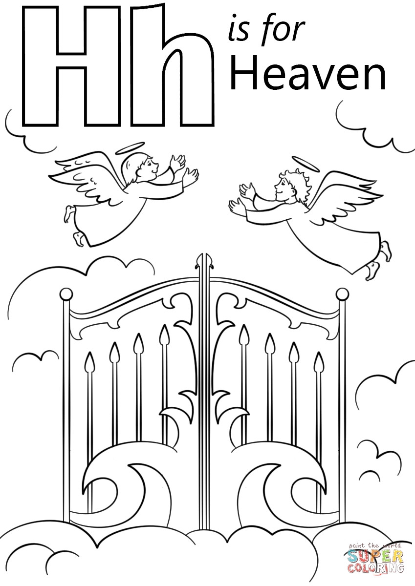 Heaven Coloring Sheets For Kids
 Heaven Gates Coloring Pages Collection