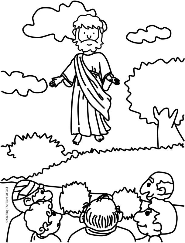 jesus ascension coloring page. 