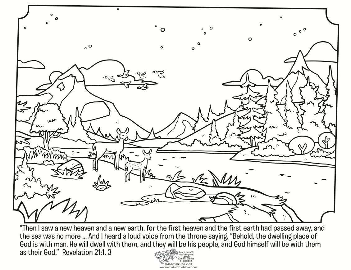 Heaven Coloring Sheets For Kids
 Revelation 21 Coloring Page Whats in the Bible