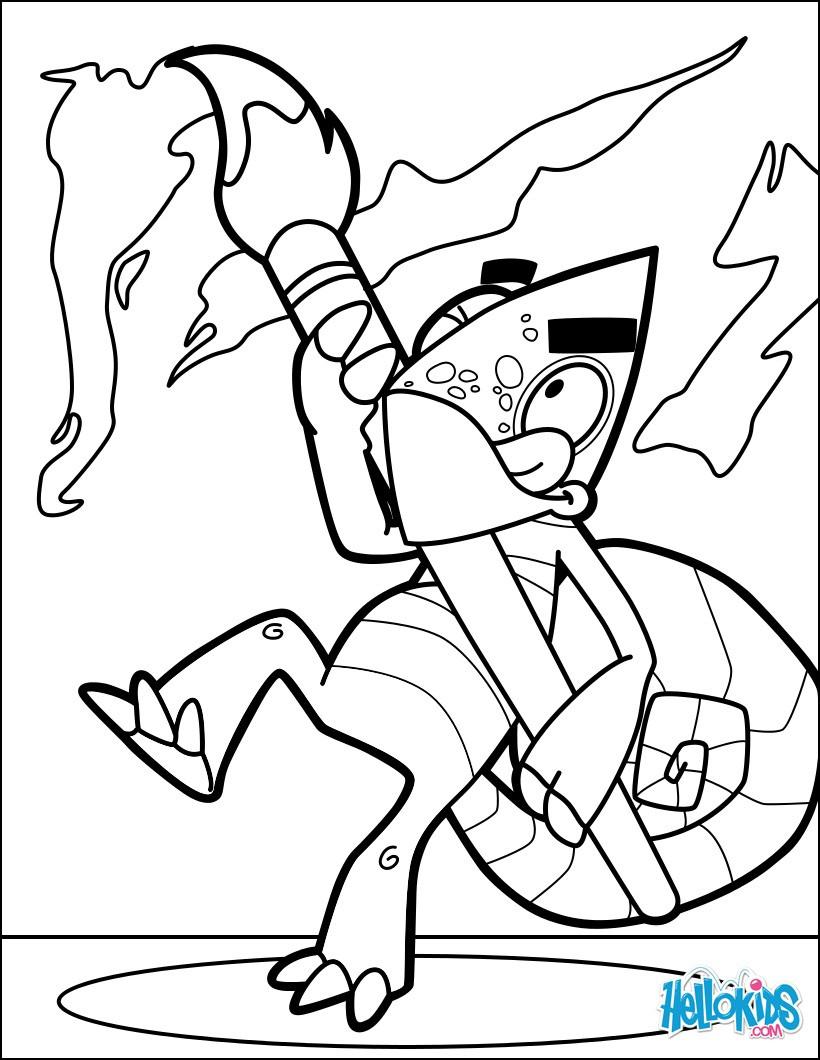 Hello Kids Coloring Pages
 Carl painting coloring pages Hellokids
