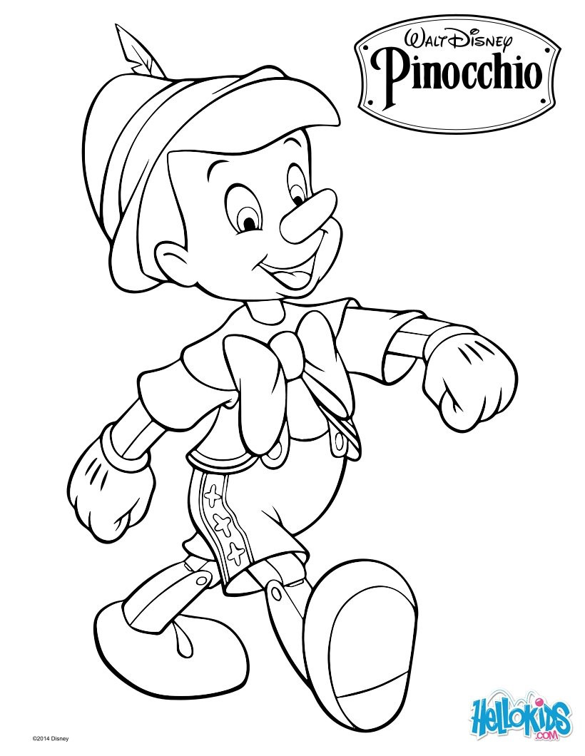 Hello Kids Coloring Pages
 Pinocchio coloring pages Hellokids